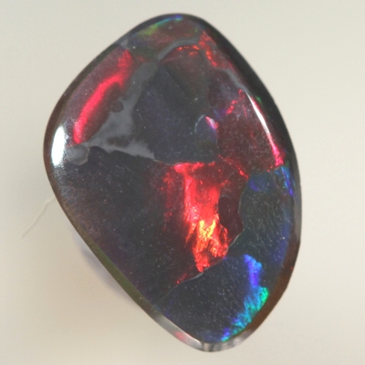 SOLID BLACK OPAL Cherry red rolling flashes SEE VIDEO